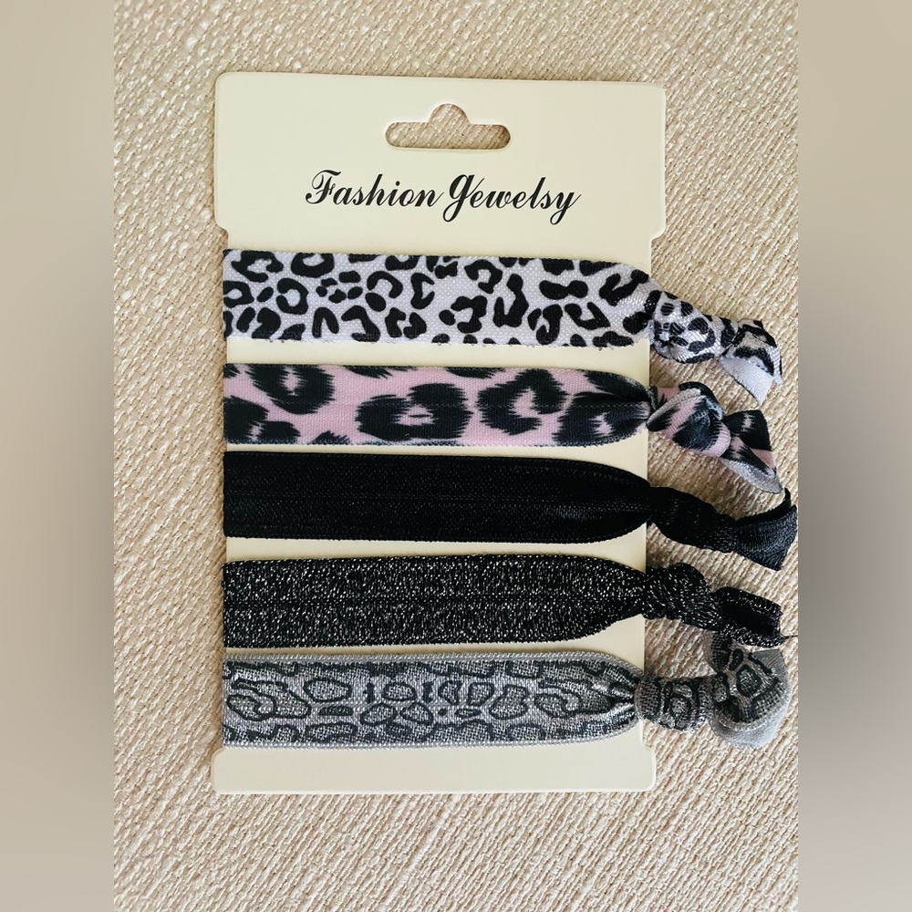 New Hair Ties or Bracelets. Multiple colors. 5 total pieces.
